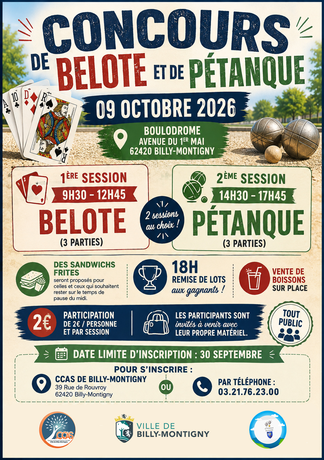 Concours de belote et de pétanque